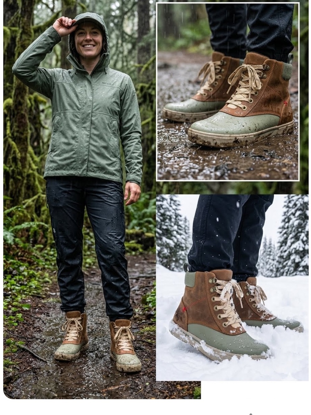 Women’s Xtratuf All-Weather Leather Rain Slush Winter Boots sz 9 Gorpcore